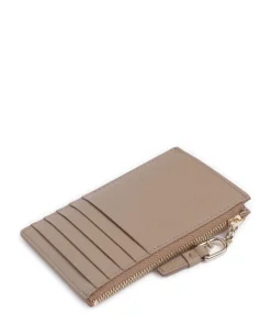 Nuvola M Kreditkartenetui fein genarbtes Leder taupe