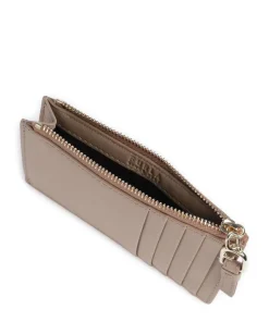 Nuvola M Kreditkartenetui fein genarbtes Leder taupe
