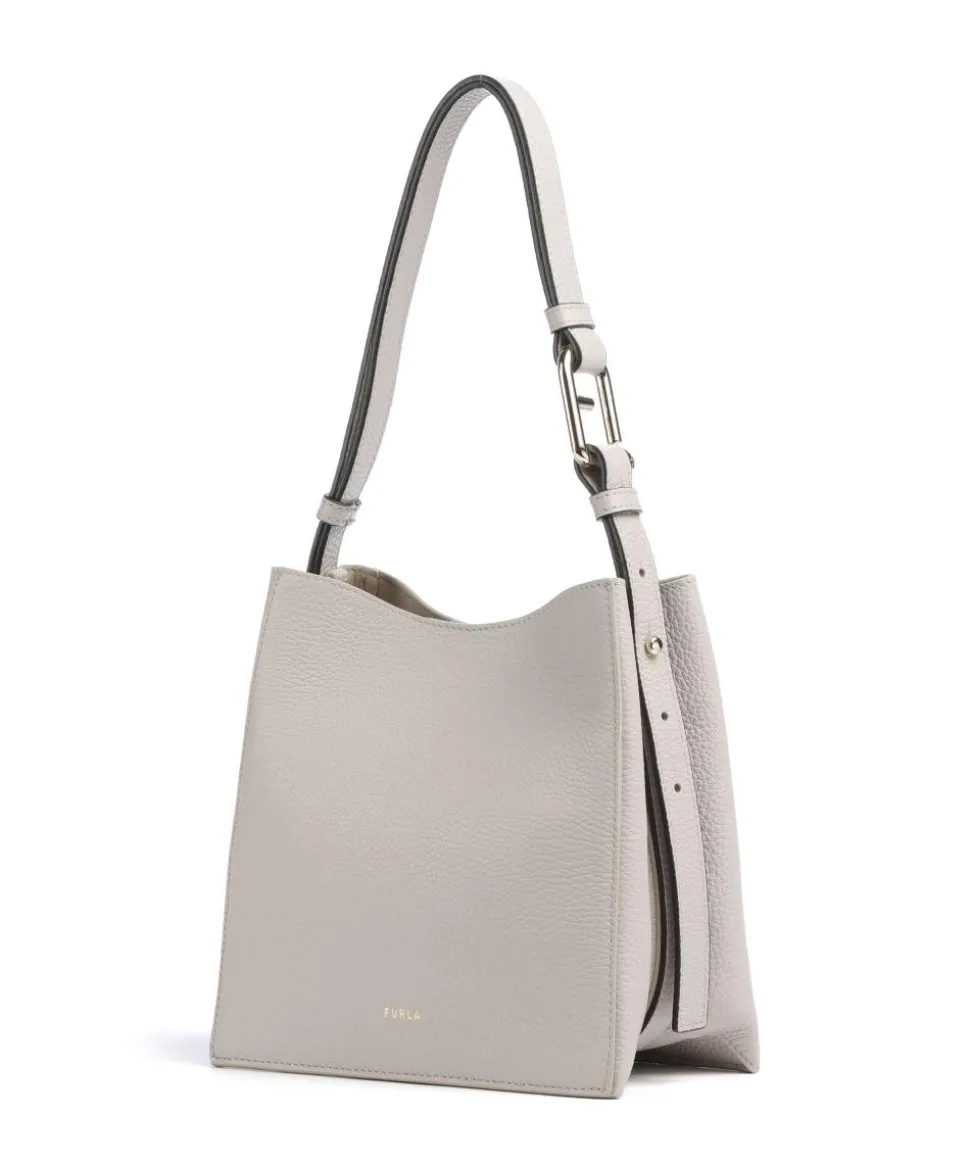 Nuvola Mini Beuteltasche genarbtes Kalbsleder beige