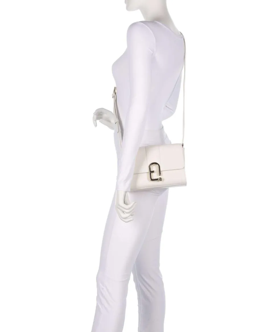 Nuvola S Umhängetasche fein genarbtes Leder elfenbein