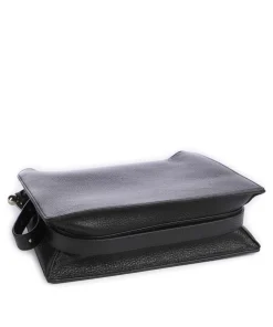 Nuvola S Umhängetasche genarbtes Leder schwarz