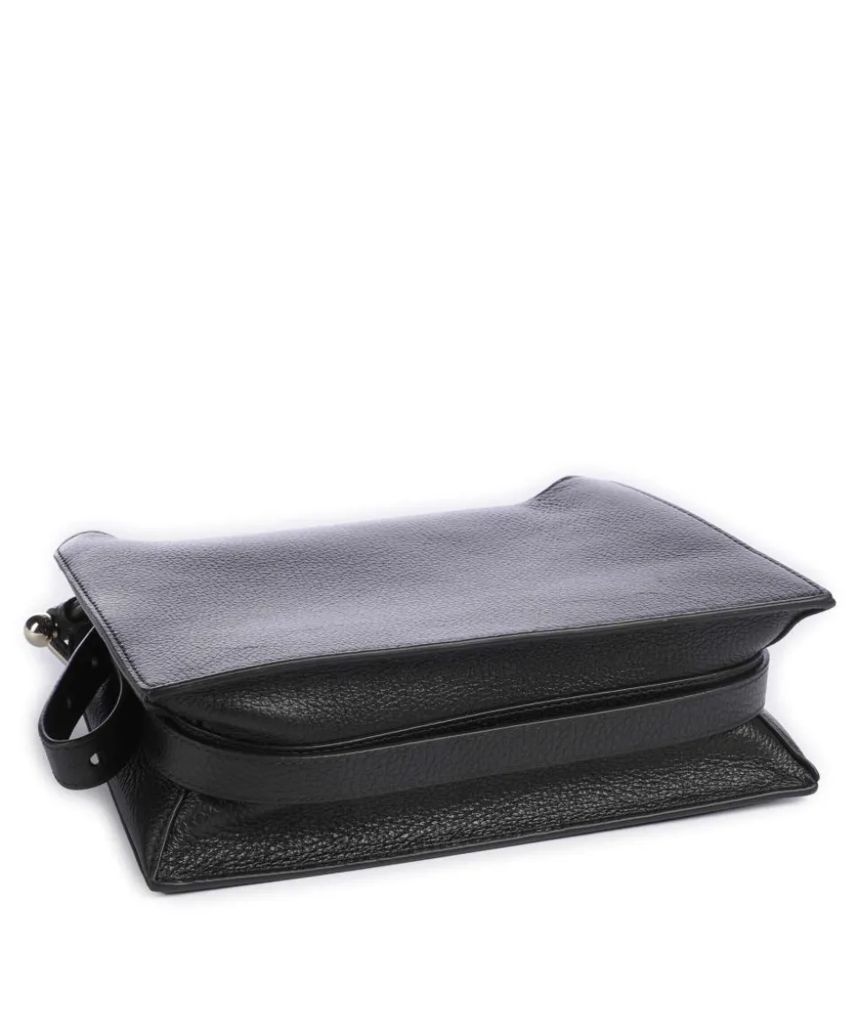 Nuvola S Umhängetasche genarbtes Leder schwarz