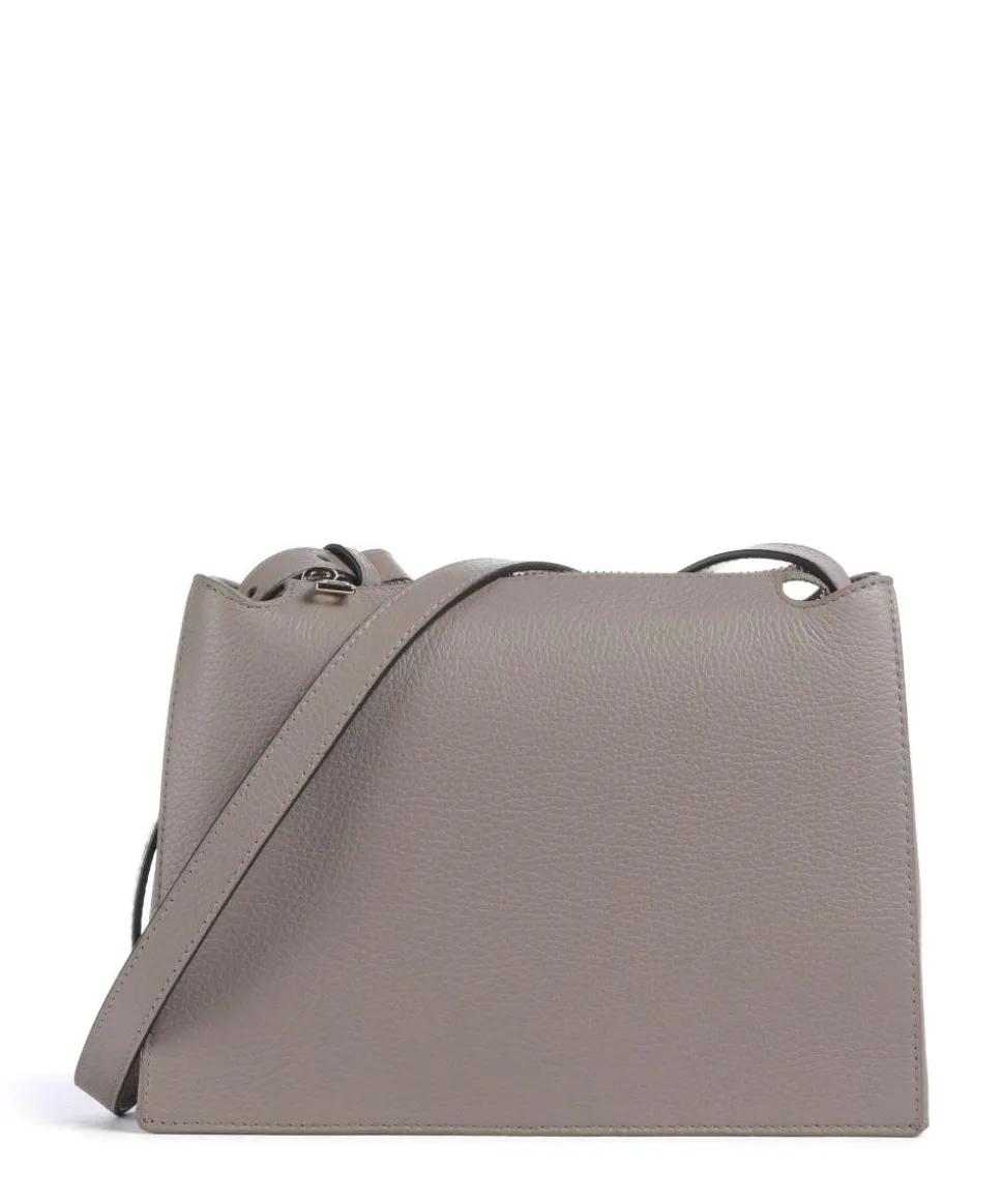 Nuvola S Umhängetasche genarbtes Leder taupe