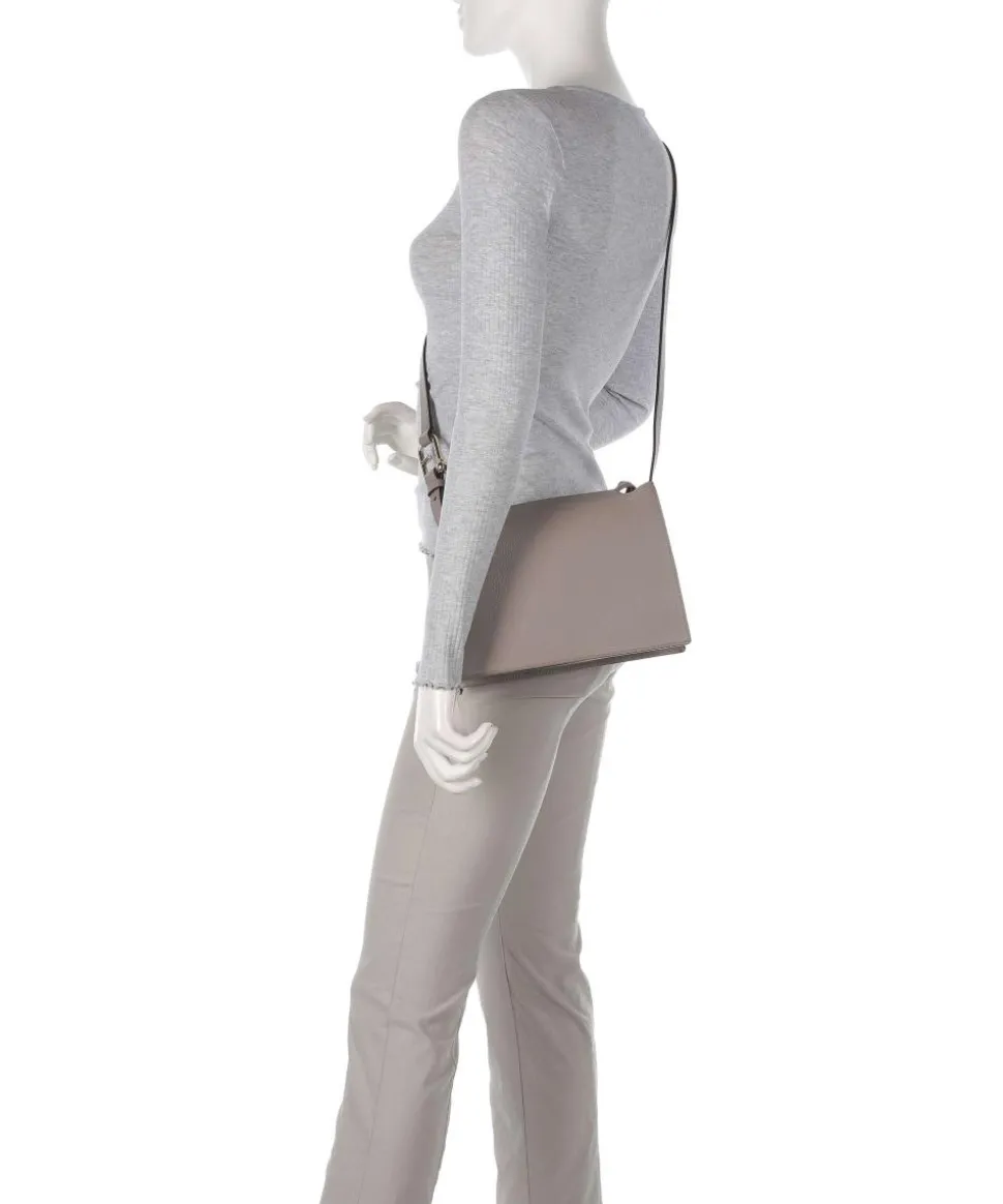 Nuvola S Umhängetasche genarbtes Leder taupe