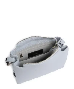 Nuvola S Umhängetasche genarbtes Leder hellblau