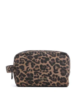 Nylon S Kosmetiktasche braun/schwarz 19 cm