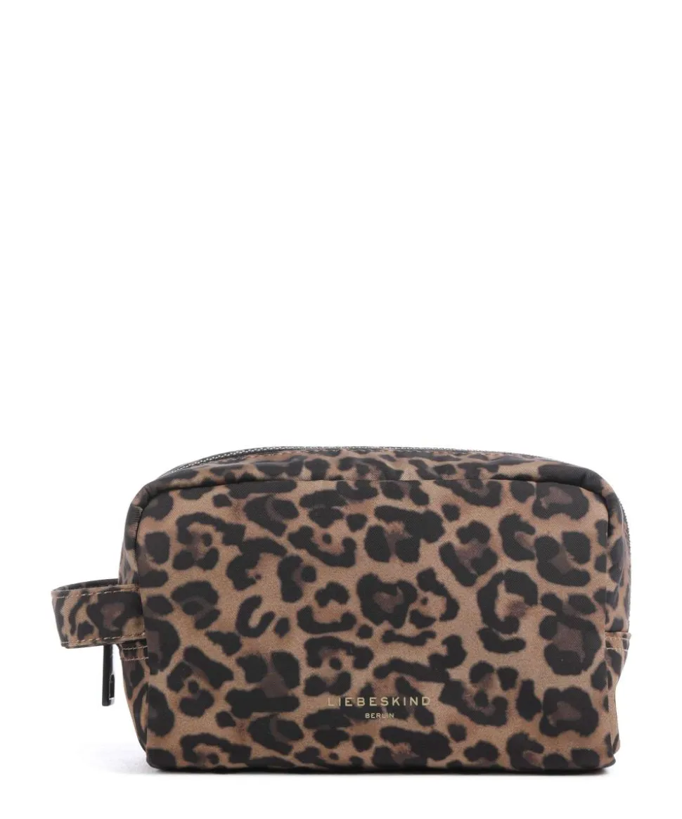 Nylon S Kosmetiktasche braun/schwarz 19 cm