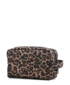 Nylon S Kosmetiktasche braun/schwarz 19 cm