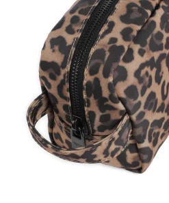 Nylon S Kosmetiktasche braun/schwarz 19 cm