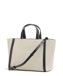 Oak Street Handtasche Canvas beige/schwarz