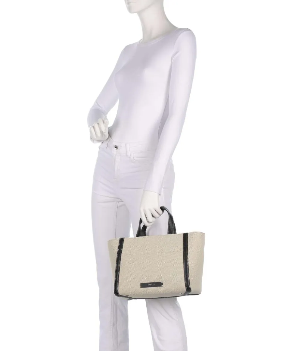 Oak Street Handtasche Canvas beige/schwarz