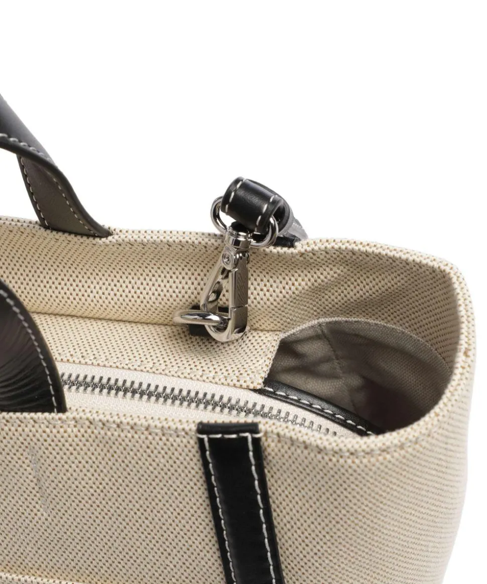 Oak Street Handtasche Canvas beige/schwarz