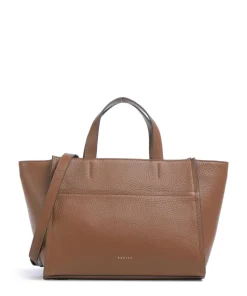 Oak Street Handtasche genarbtes Rindsleder braun