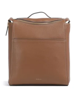 Oak Street Rucksack genarbtes Rindsleder braun