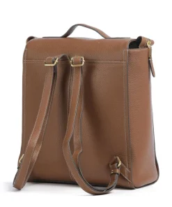 Oak Street Rucksack genarbtes Rindsleder braun