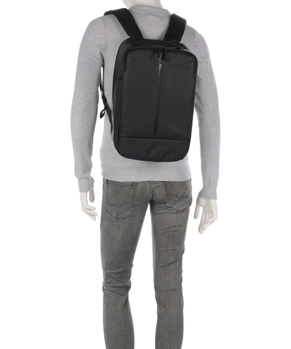 Obsidian M Reiserucksack Lederimitat schwarz