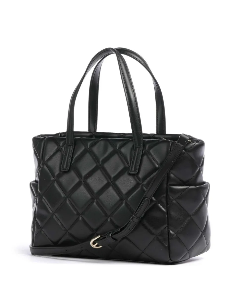 Ocarina Handtasche Lederimitat schwarz