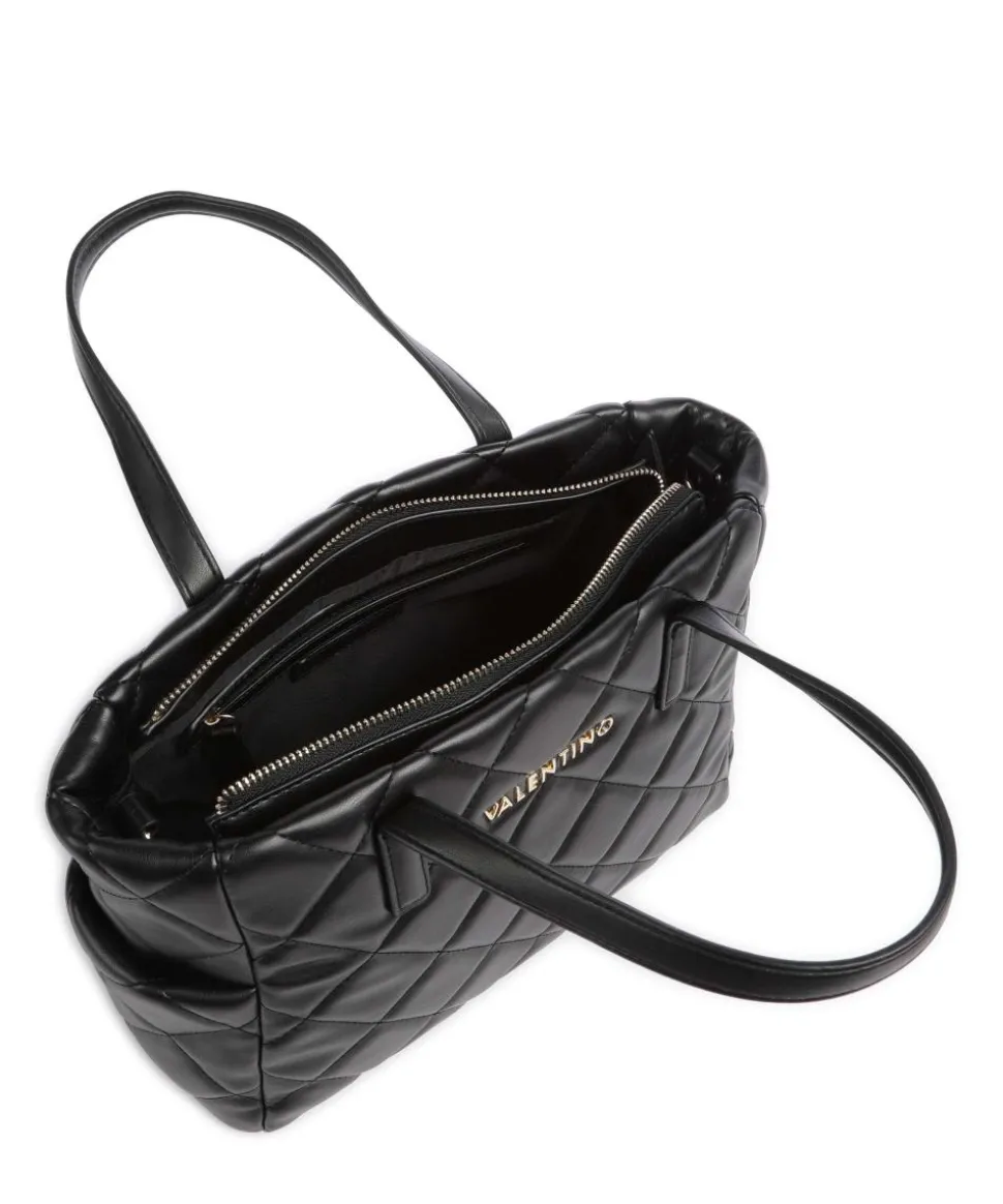 Ocarina Handtasche Lederimitat schwarz