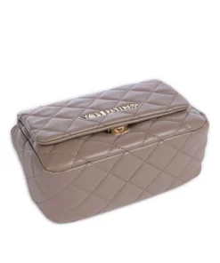 Ocarina Schultertasche Lederimitat taupe