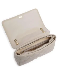Ocarina Schultertasche Lederimitat beige