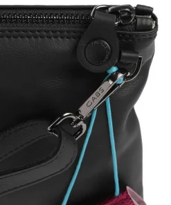 Oceania Beyonce Umhängetasche genarbtes Kalbsleder schwarz