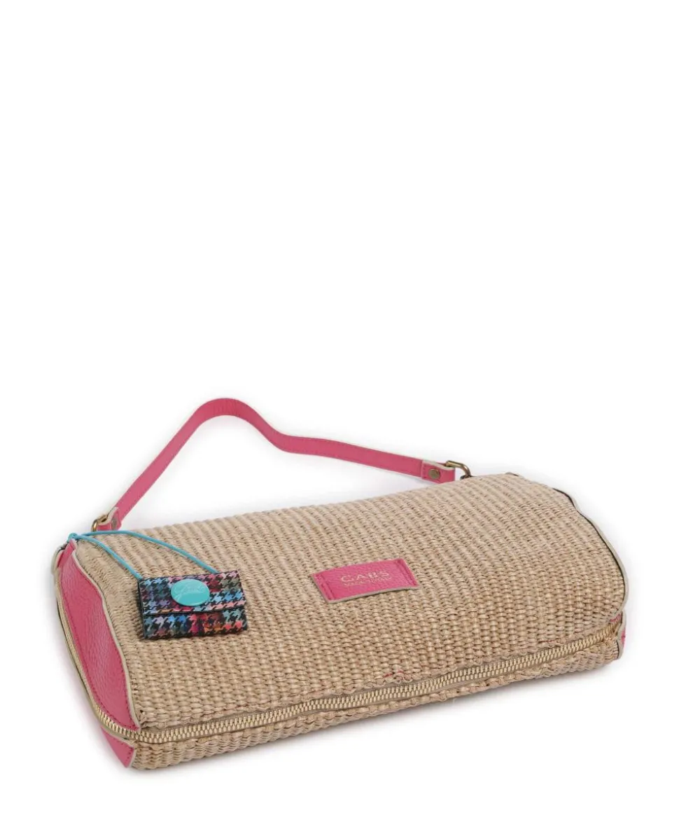 Oceania Pepita Schultertasche Bast, genarbtes Kalbsleder beige