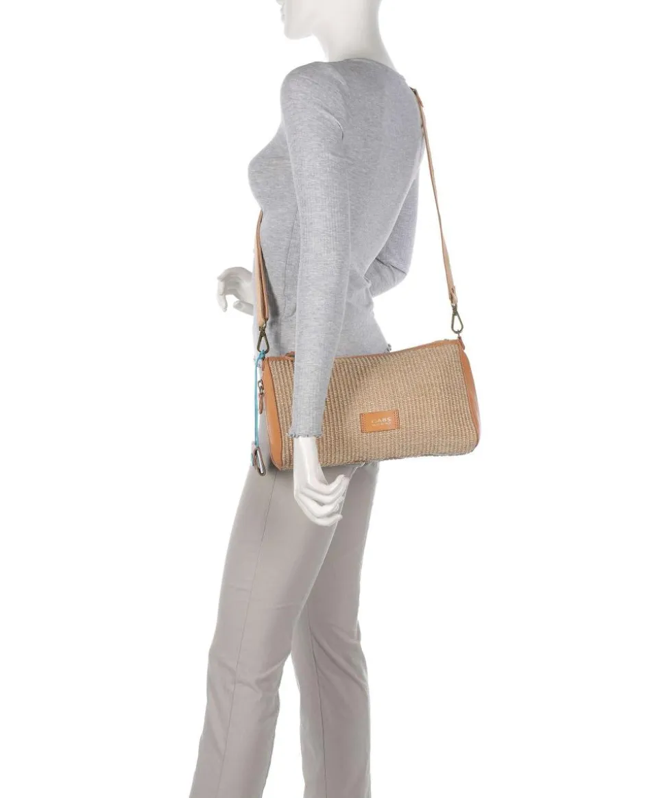 Oceania Pepita Schultertasche Kalbsleder beige