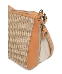 Oceania Pepita Schultertasche Kalbsleder beige