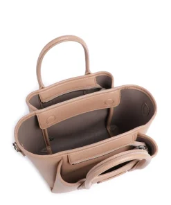 Odette Handtasche Lederimitat hellbraun