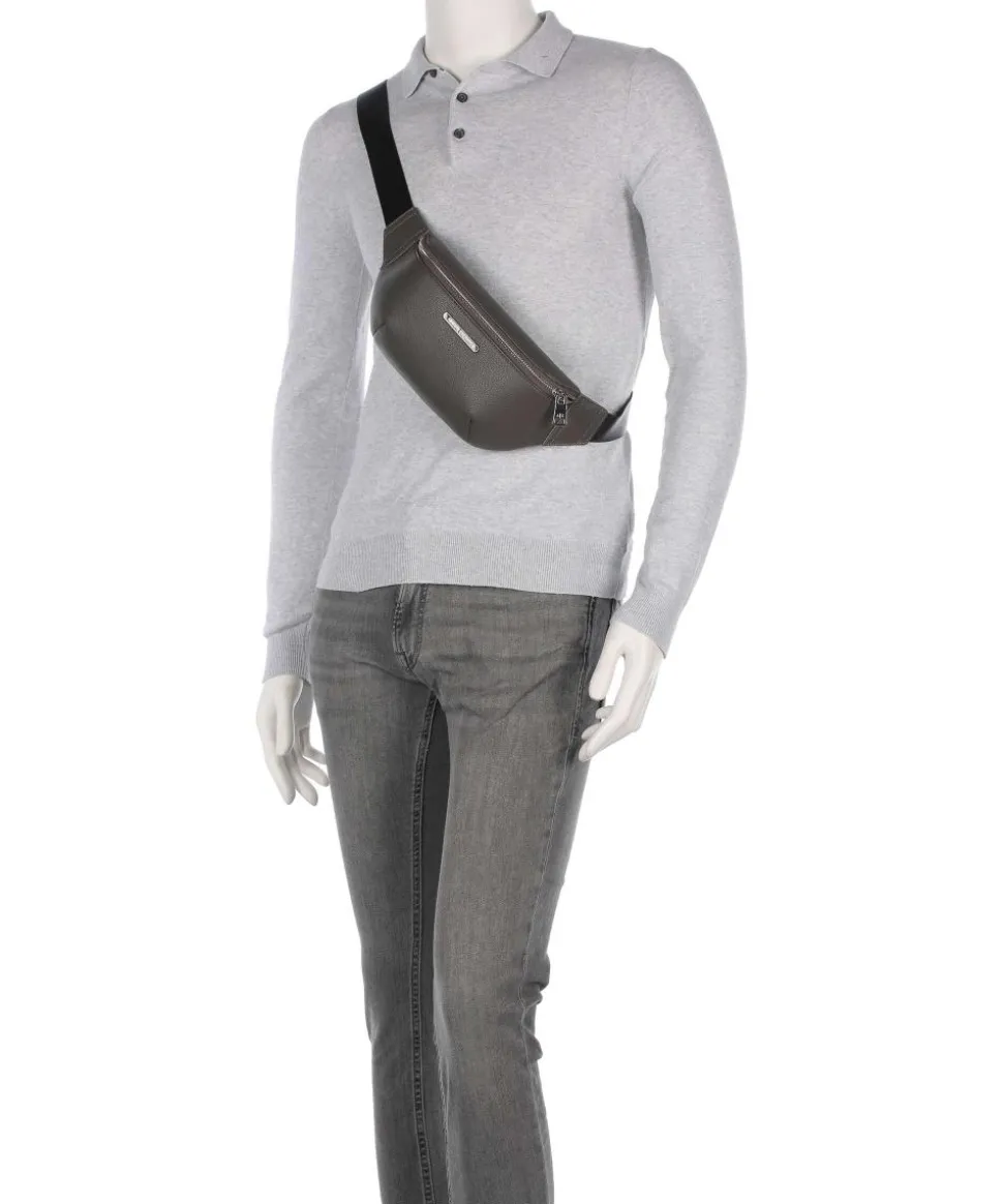 Okinawa Gürteltasche Lederimitat dunkelgrau