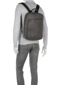 Okinawa Rucksack Lederimitat dunkelgrau