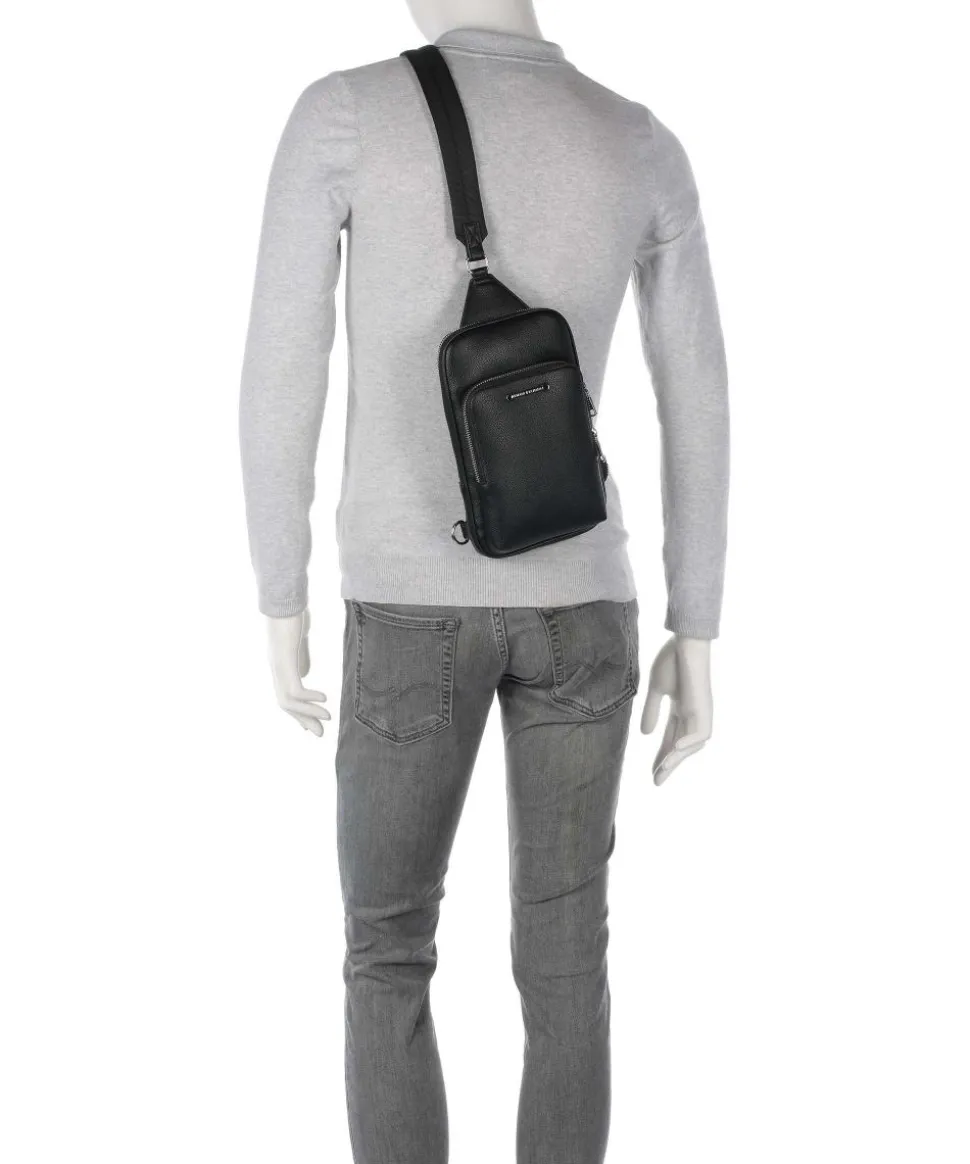 Okinawa Slingbag Lederimitat schwarz