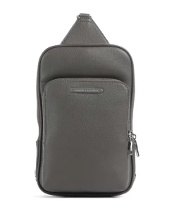 Okinawa Slingbag Lederimitat dunkelgrau