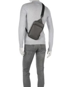 Okinawa Slingbag Lederimitat dunkelgrau