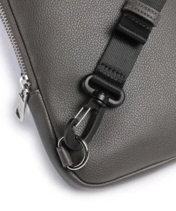 Okinawa Slingbag Lederimitat dunkelgrau