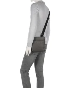 Okinawa Umhängetasche Lederimitat dunkelgrau