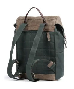 Olli O12 Rucksack Polyester, Lederimitat dunkelgrün