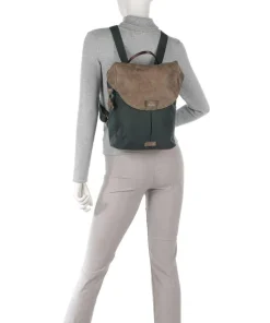 Olli O12 Rucksack Polyester, Lederimitat dunkelgrün