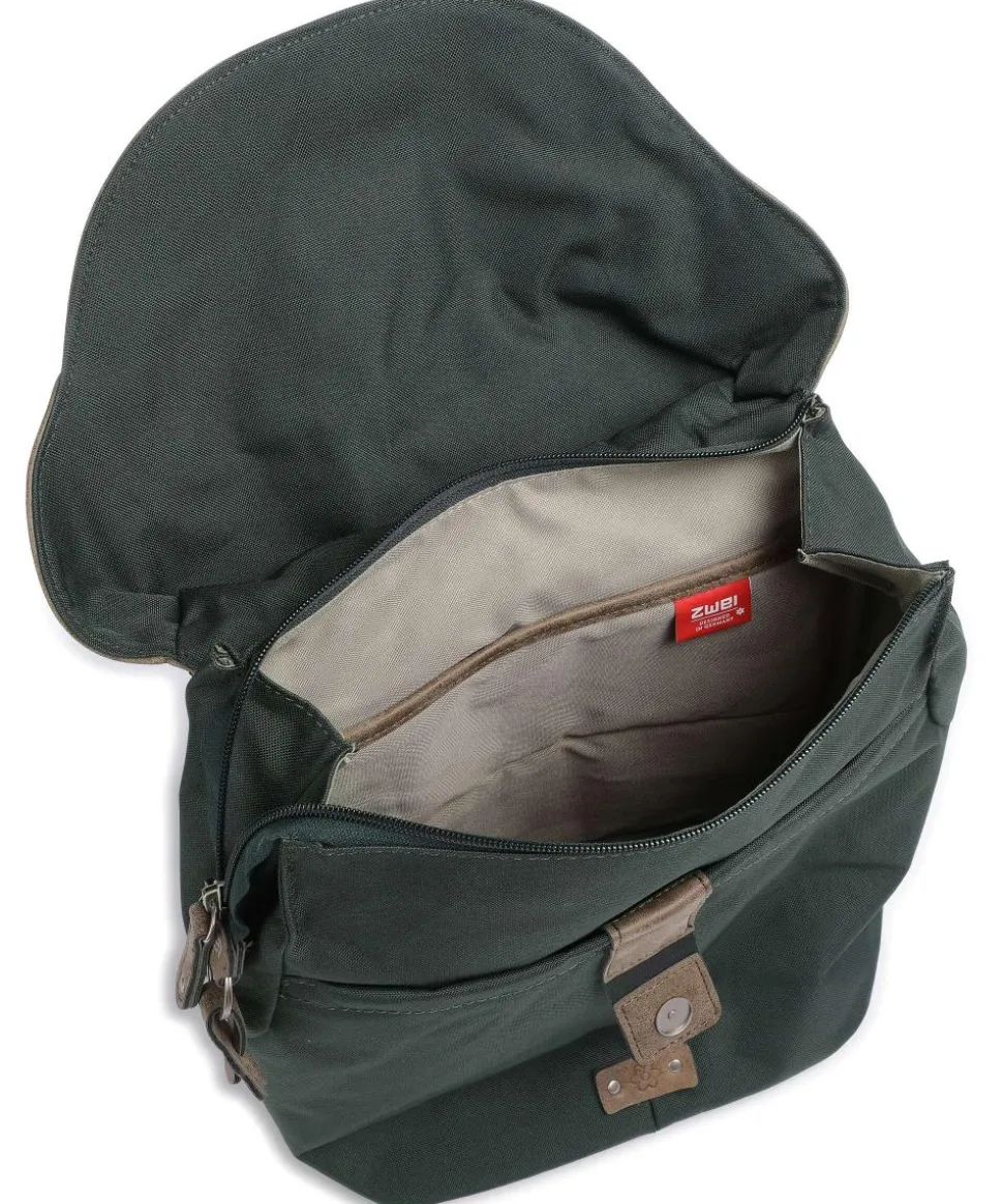 Olli O12 Rucksack Polyester, Lederimitat dunkelgrün