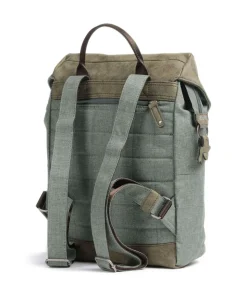 Olli O12 Rucksack Polyester, Lederimitat graugrün