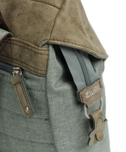 Olli O12 Rucksack Polyester, Lederimitat graugrün