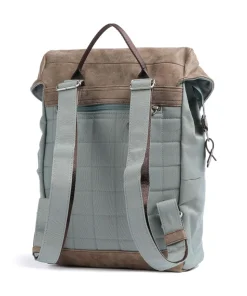 Olli O12 Rucksack Polyester, Lederimitat grün/braun