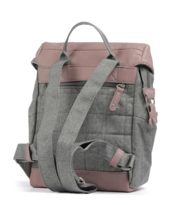 Olli OR80 Rucksack Polyester, Lederimitat grau/rosa
