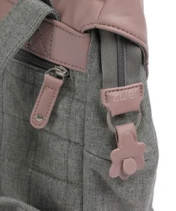 Olli OR80 Rucksack Polyester, Lederimitat grau/rosa