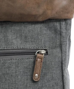 Olli OR12 Rucksack-Tasche Polyester, Lederimitat grau