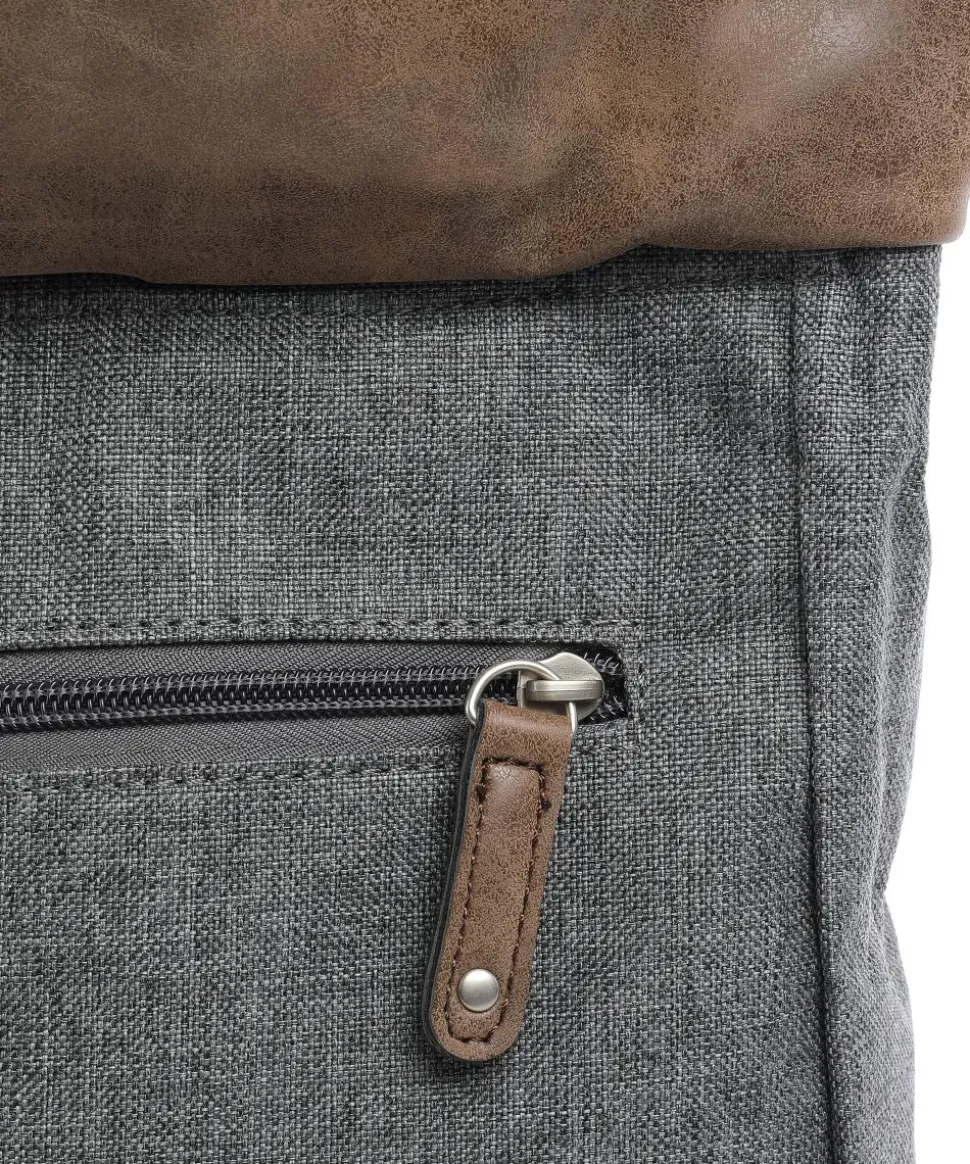 Olli OR12 Rucksack-Tasche Polyester, Lederimitat grau