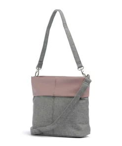 Olli OT8 Schultertasche Polyester, Lederimitat grau/rosa