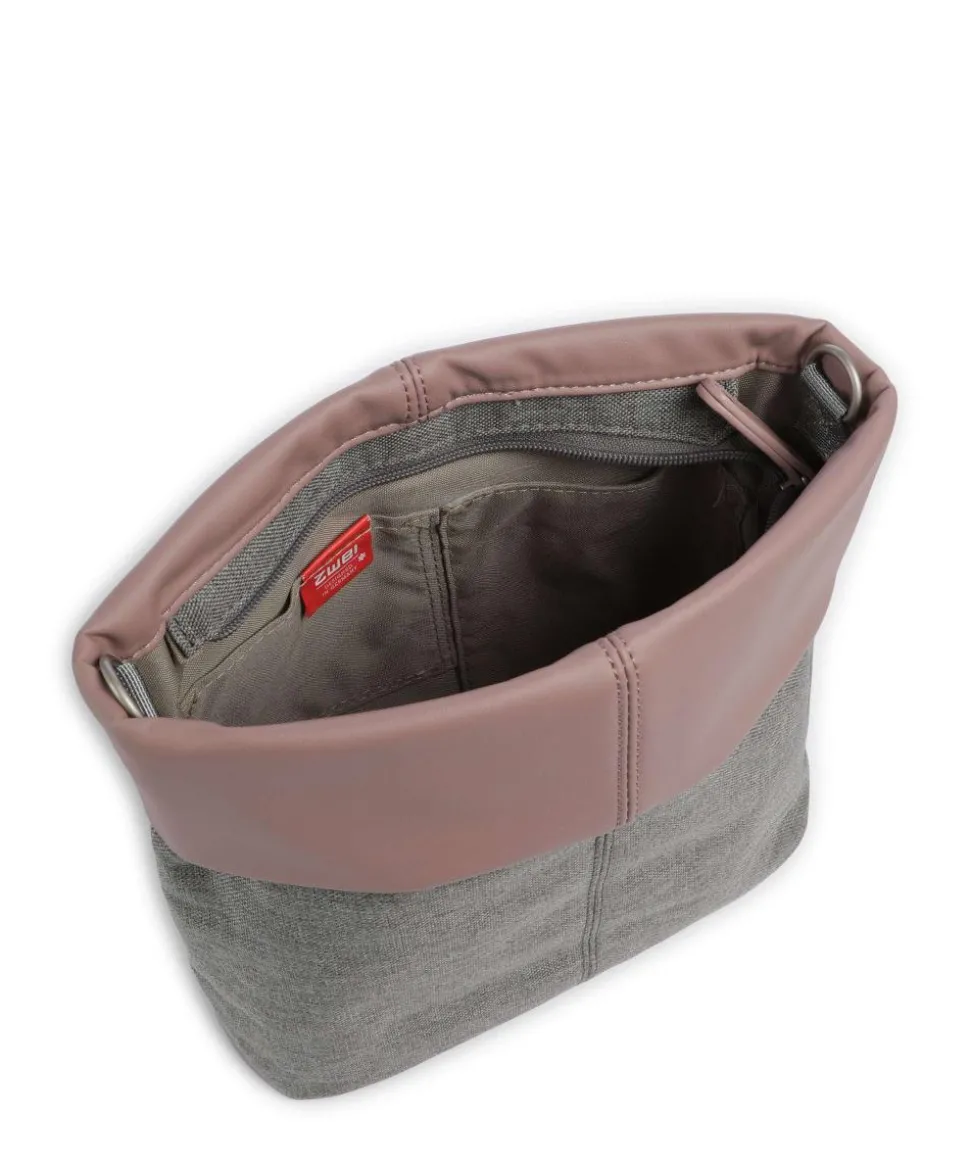 Olli OT8 Schultertasche Polyester, Lederimitat grau/rosa