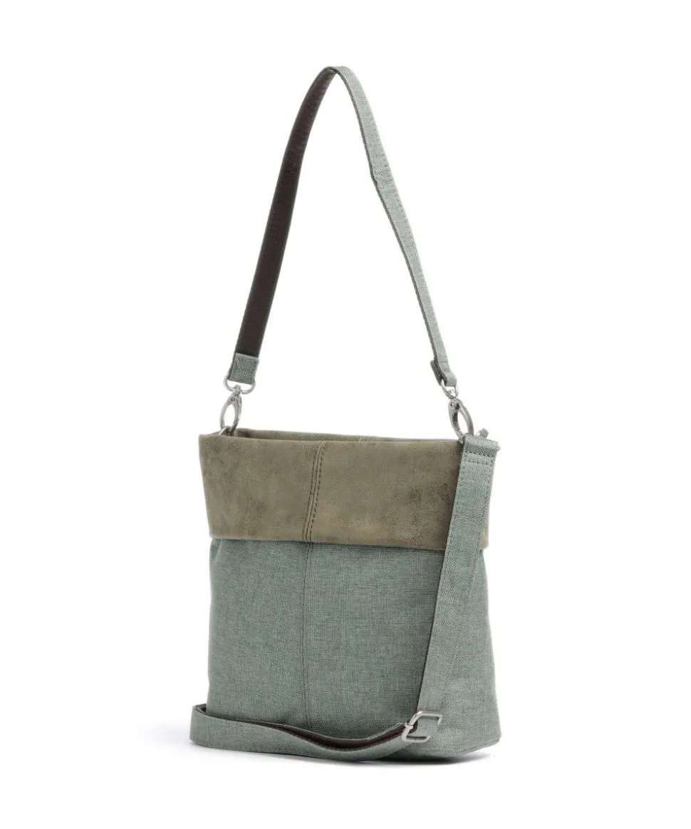 Olli OT8 Schultertasche Polyester, Lederimitat graugrün