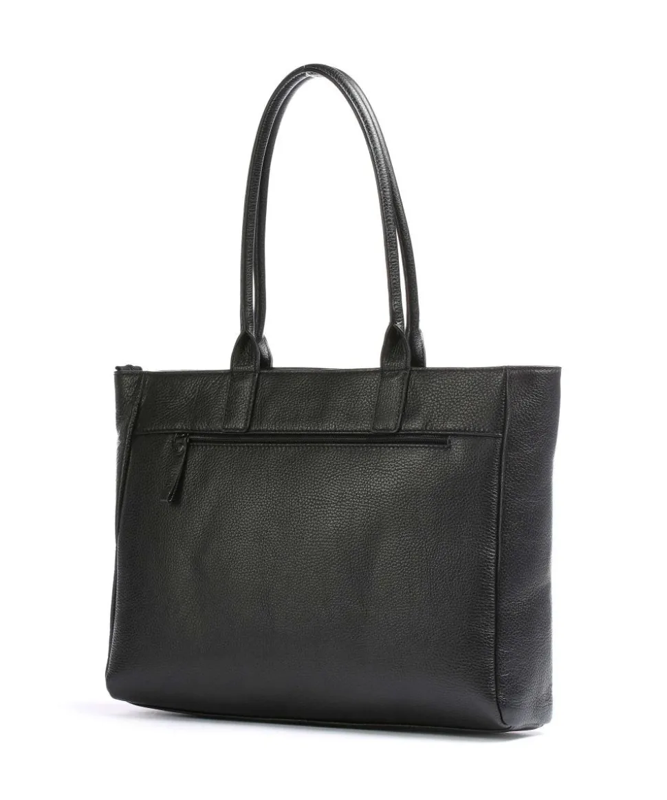 Onyx Anna Shopper 15″ genarbtes Leder schwarz